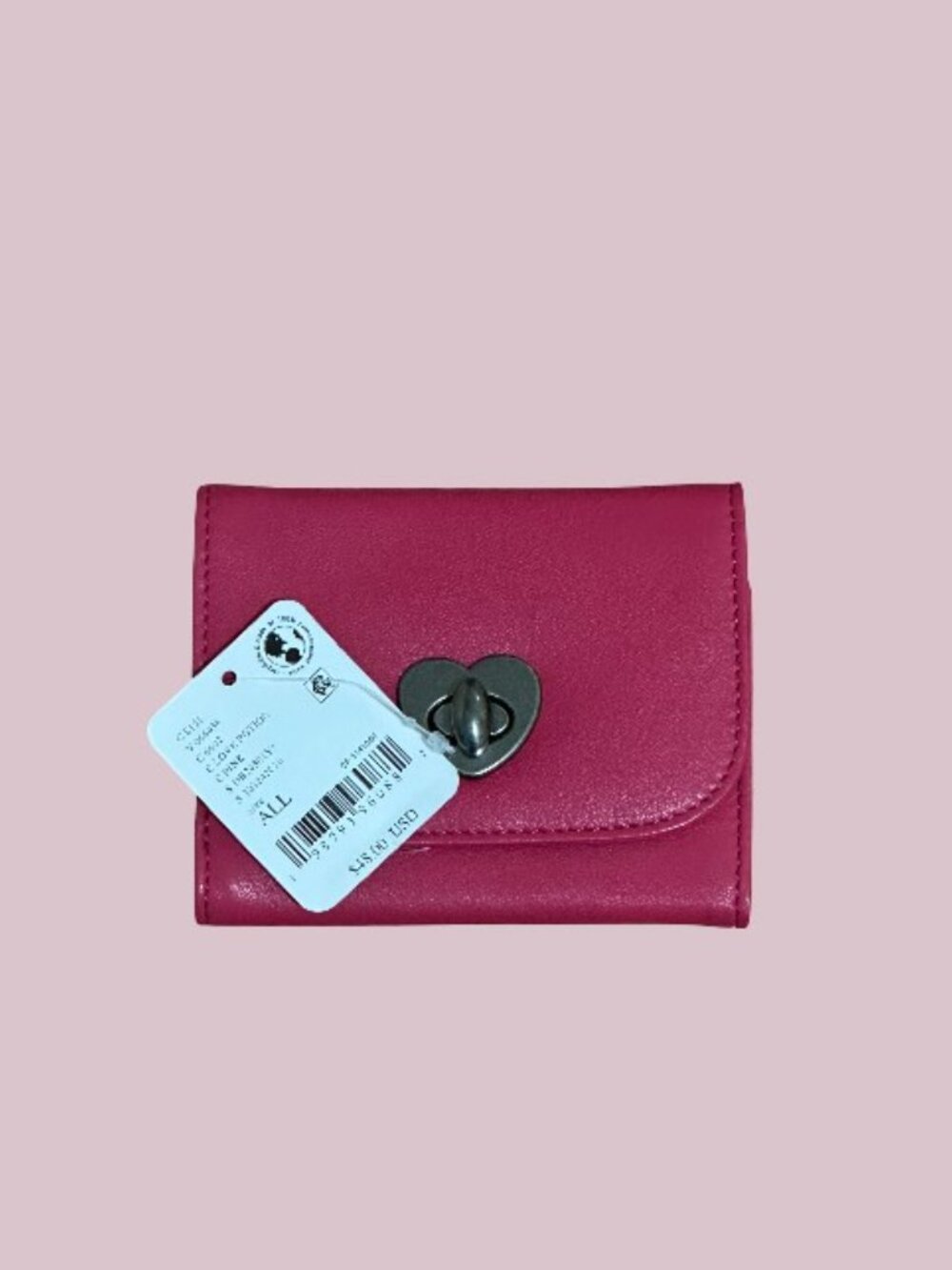NWT Free People “Lock It Up” Leather Tri-Fold Wallet – Pink 💖 - Picture 4 of 6